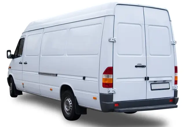 furgoneta blanca de transporte