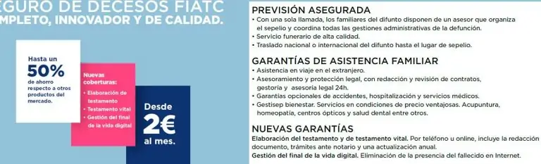 Seguro de decesos fiatc proteccion y asistencia | 2025